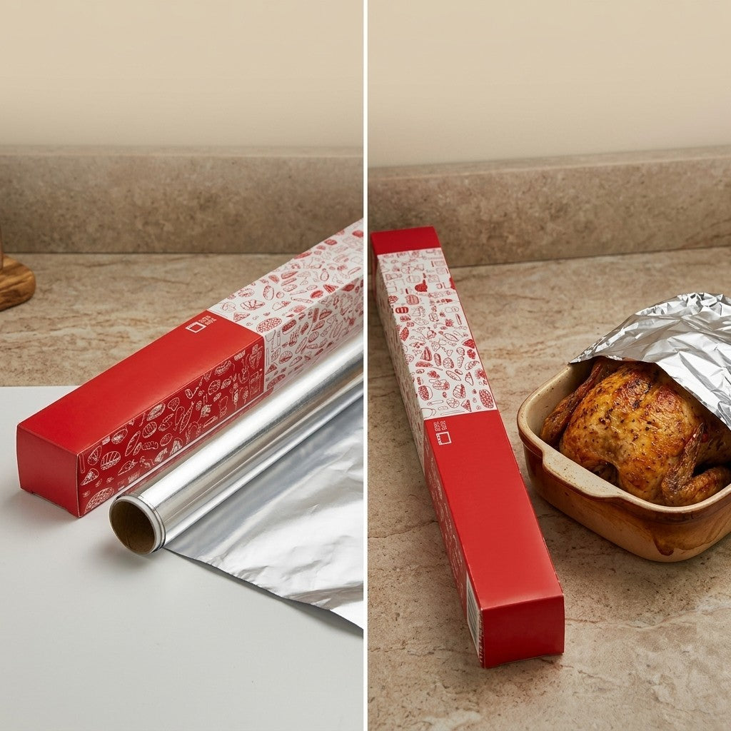 12 Bestone Kitchen Foil Aluminium Wrap 300mm Standard or 450mm Wide Bulk Pack