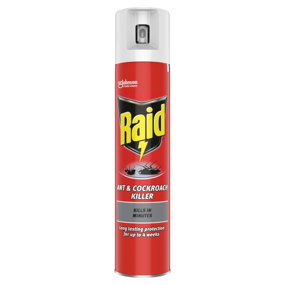 300ml × 6 Raid Ant & Cockroach Insect Killer Aerosol Spray