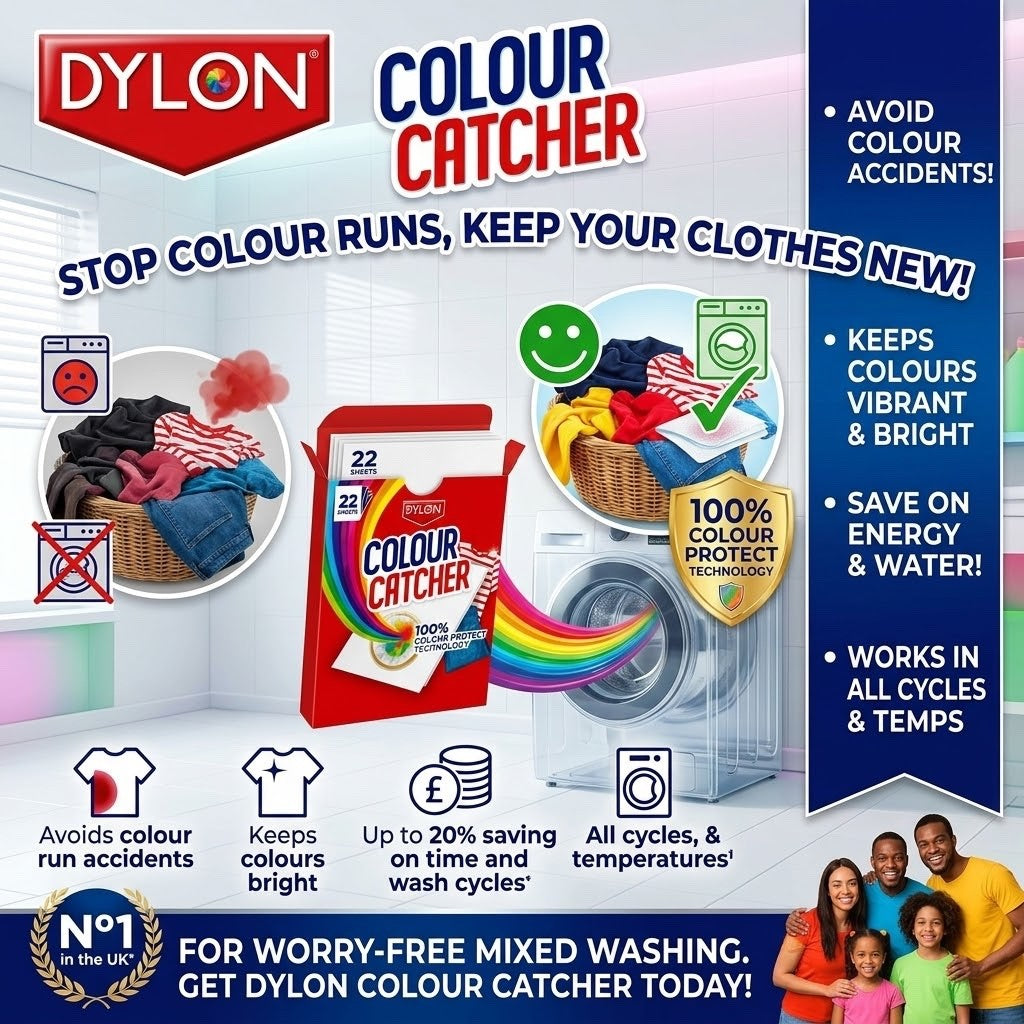8 Pack X 22 Sheets Dylon Colour Catcher Protection Sheets Laundry Dye