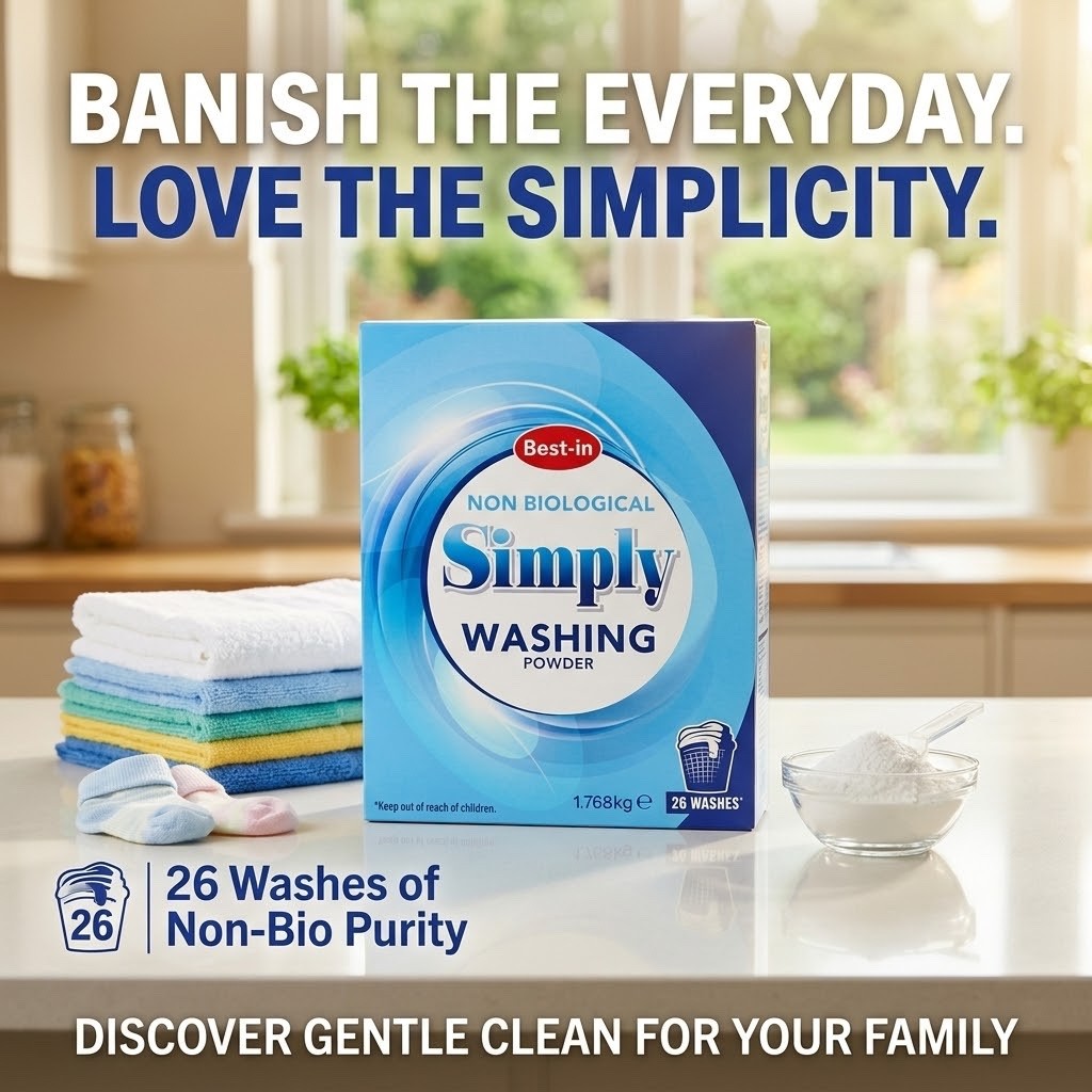 26Wash × 5 Bestin Non Biological Laundry Detergent Powder - Bulk Buy