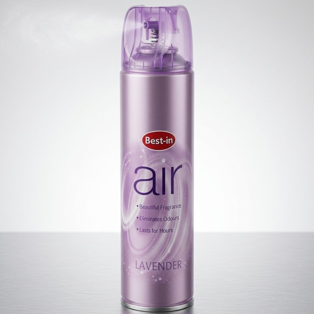 6 x Best-In Air Freshener Lavender Fragrance Spray 240ml Room Odour Neutraliser