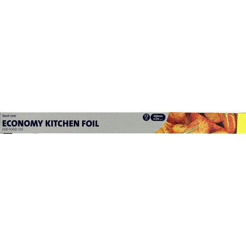 12 x Bestone Economy Kitchen Foil 45cm x 2m Wide Aluminium Rolls Wholesale Bulk