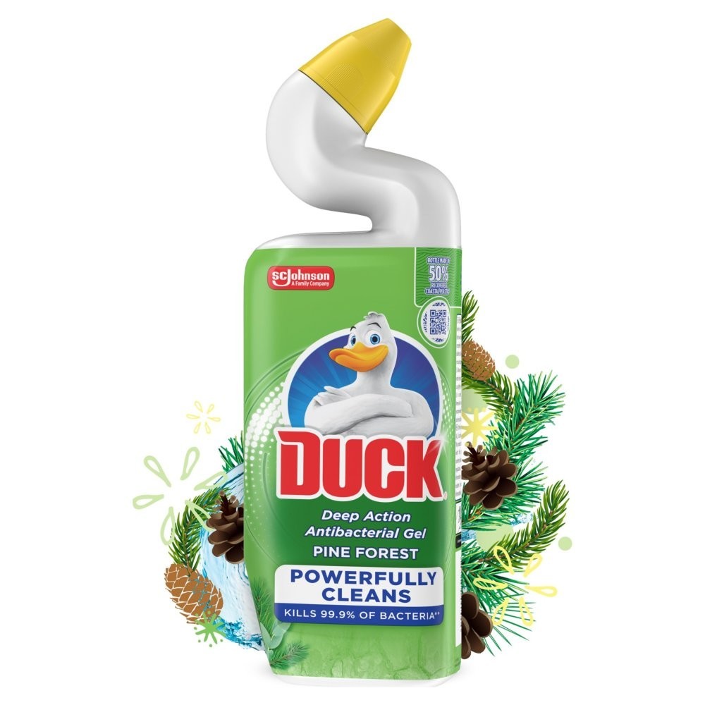 750ml × 8 Duck Deep Action Antibacterial Gel Toilet Cleaner – Pine Forest
