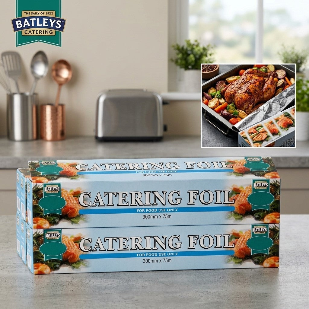 75m Batleys Catering Kitchen Foil Heavy Duty Aluminium Wrap