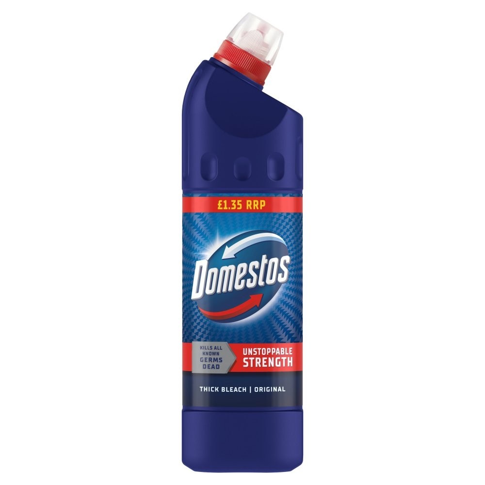 9x Domestos Original Thick Bleach 750ml Bottle Bulk Wholesale Box Trade Pack