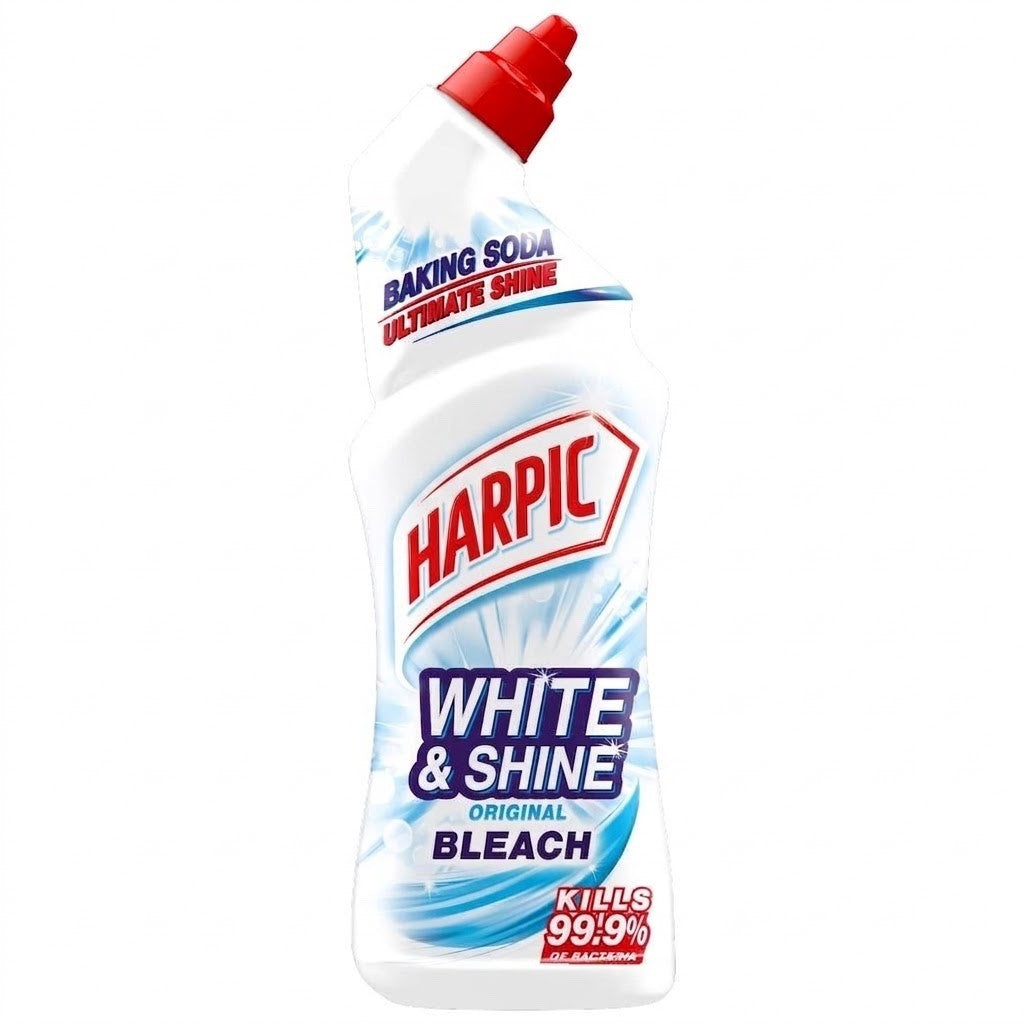 750ml × 12 Harpic White & Shine Original Bleach Toilet Cleaner - Bulk