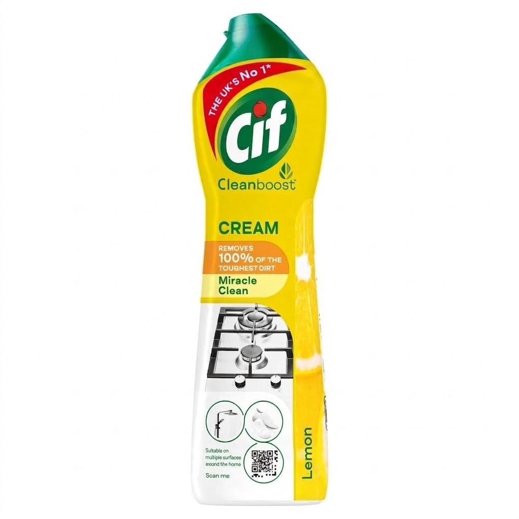 500ml × 8 Cif Lemon Cream Cleaner - Powerful Miracle Clean