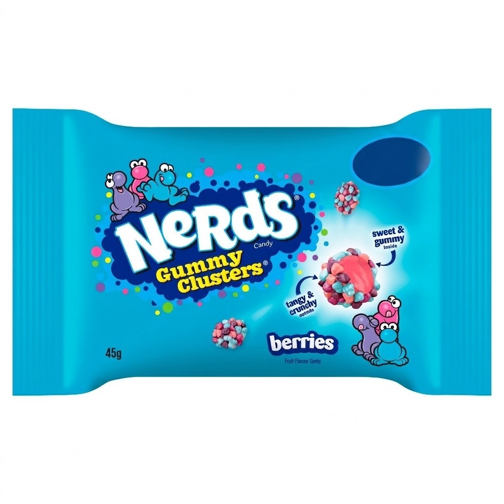 Nerds Berries Gummy Clusters 45g x 20 | Crunchy Coated Gummy Candy