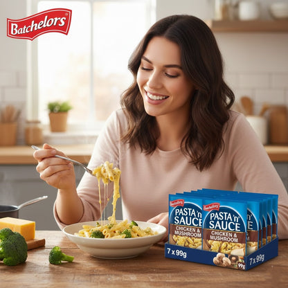 Batchelors Pasta 'n' Sauce – Multipack (7 x 99g Packs) – 4 Delicious Flavours