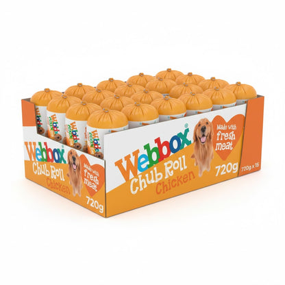 Webbox Dog Chub Roll Multipack & Flavours | Duck, Chicken, Beef | 720g