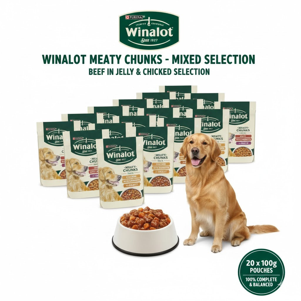 Winalot Meaty Chunks Wet Dog Food 100g x 20 Multipack