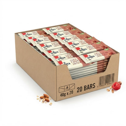 Quaker Oat Cereal Bars - 40g x 20 Pack - Choice of Chocolate & Hazelnuts or Raspberry & Almonds