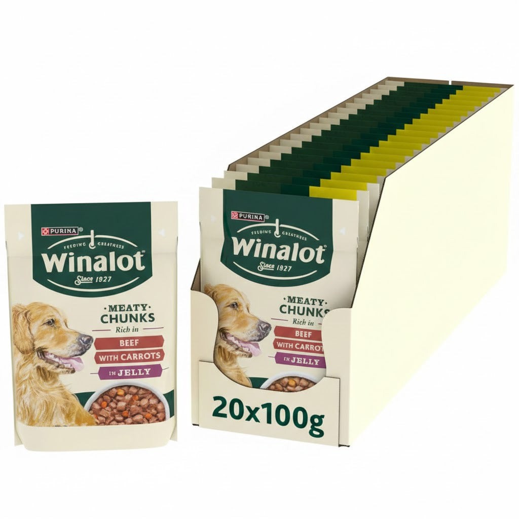 Winalot Meaty Chunks Wet Dog Food 100g x 20 Multipack