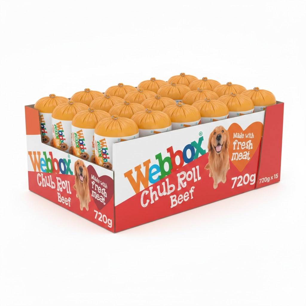 Webbox Dog Chub Roll Multipack & Flavours | Duck, Chicken, Beef | 720g