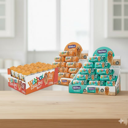 Webbox Dog Chub Roll Multipack & Flavours | Duck, Chicken, Beef | 720g