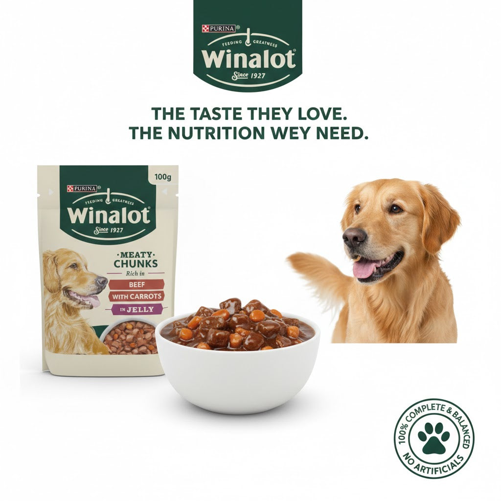 Winalot Meaty Chunks Wet Dog Food 100g x 20 Multipack
