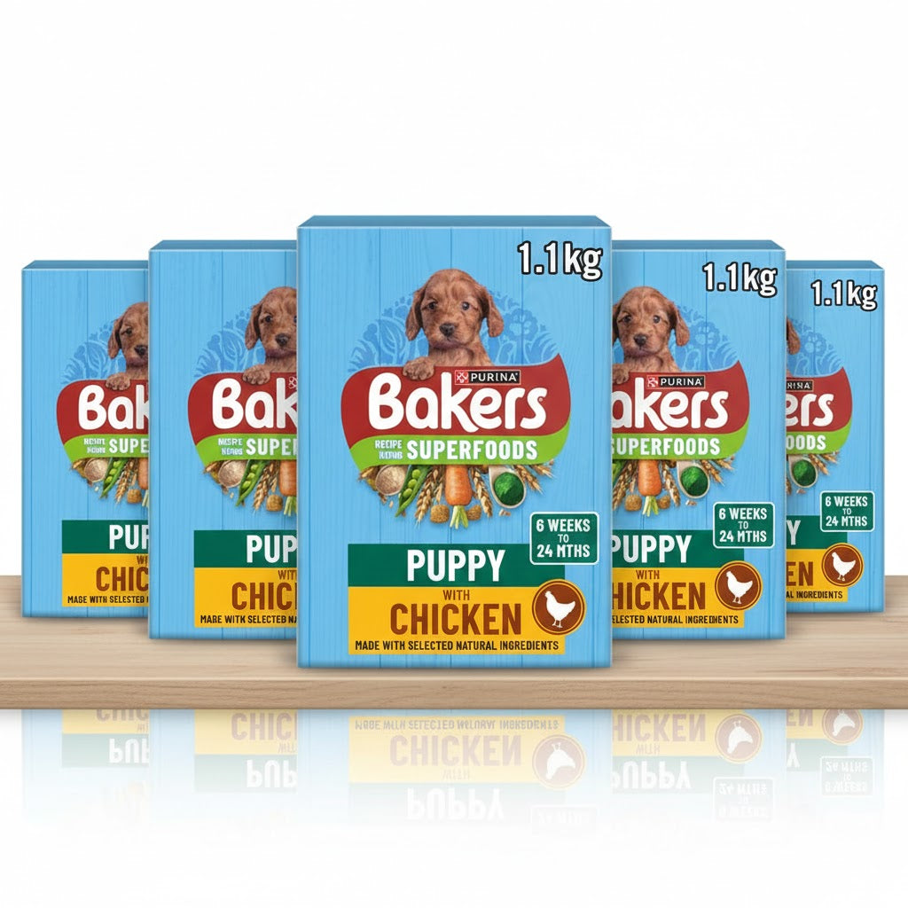 Bakers Superfoods Puppy Dry Dog Food – Natural Chicken & Vegetables – 1.1kg
