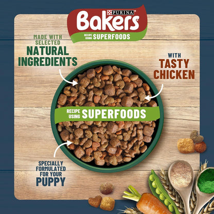 Bakers Superfoods Puppy Dry Dog Food – Natural Chicken & Vegetables – 1.1kg