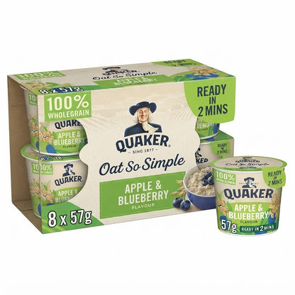 Quaker Oat So Simple Porridge Pots - Instant Oatmeal Cups (Pack of 8)