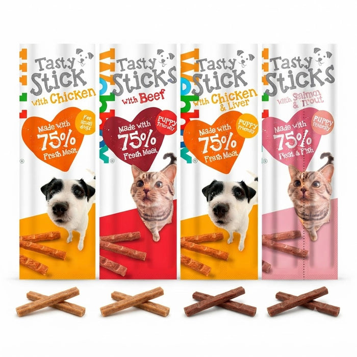 Webbox Tasty Sticks Dog & Cat Treats Multipack | Chicken, Beef, Chicken & Liver,