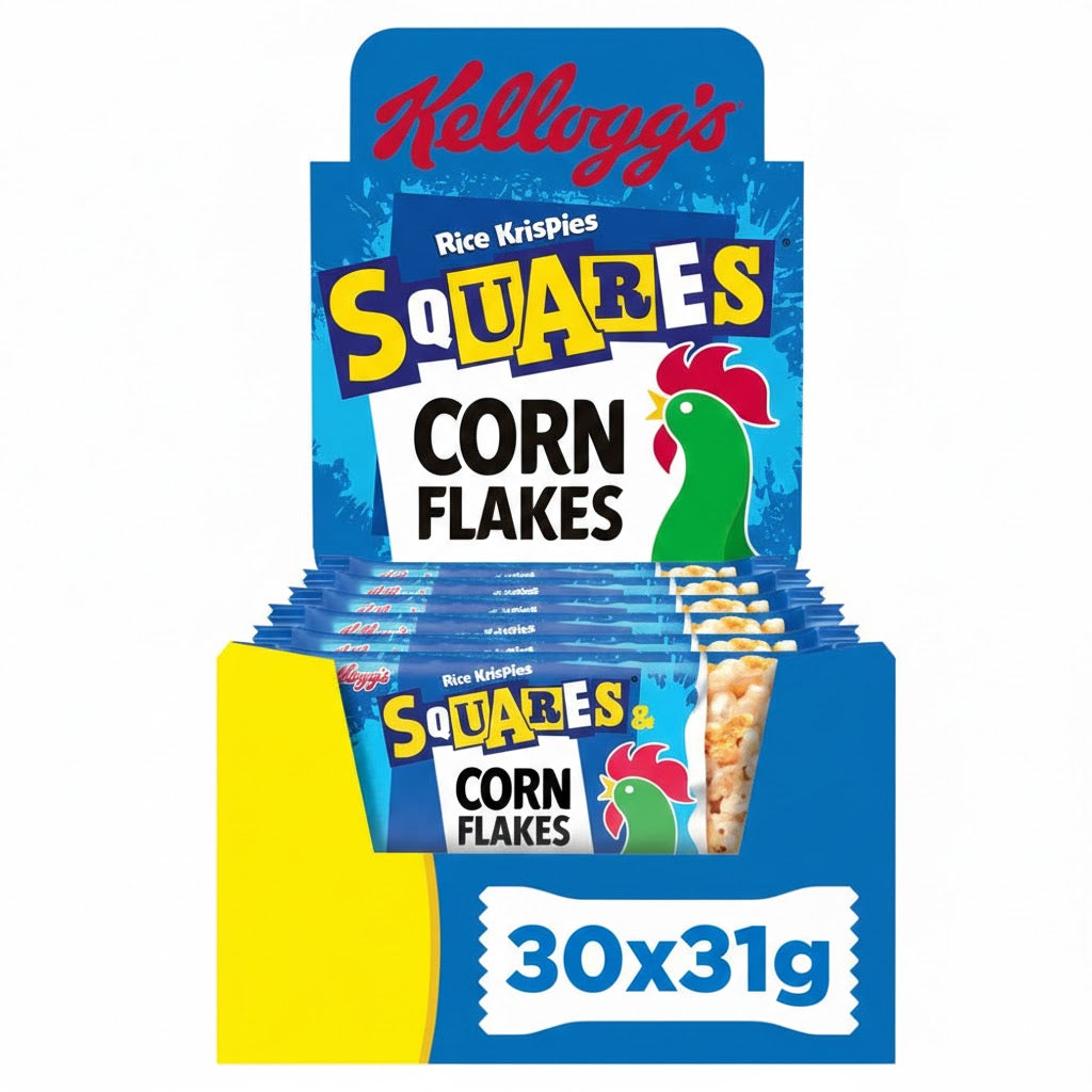 Kellogg’s Rice Krispies Squares Multipack – Marshmallow, Caramel & Chocolate, Corn Flakes or Totally Chocolatey (30 Bars)