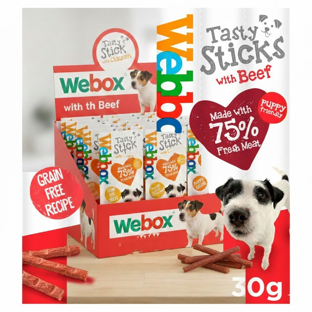 Webbox Tasty Sticks Dog & Cat Treats Multipack | Chicken, Beef, Chicken & Liver