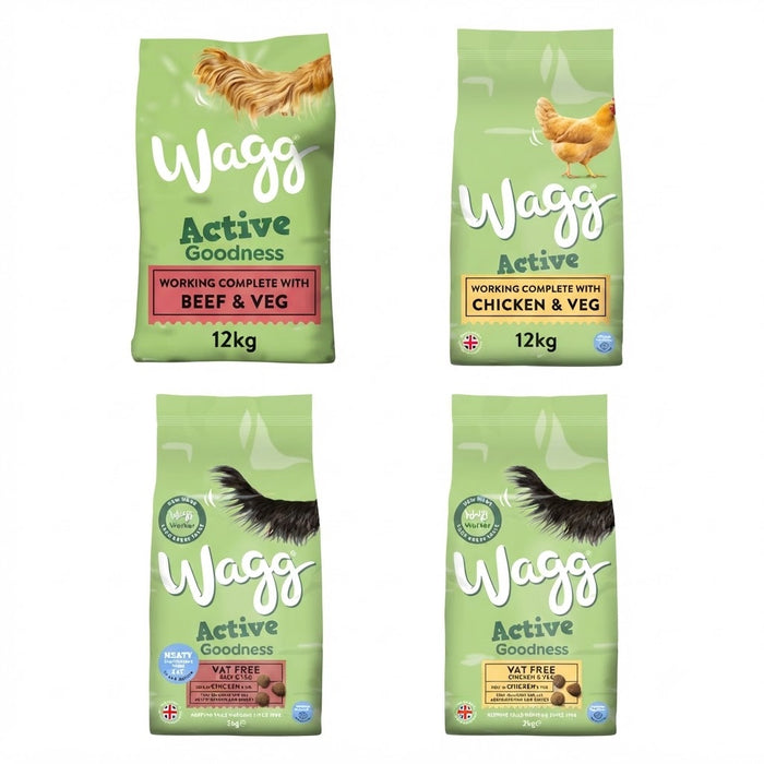 Wagg Active Goodness Working Dog Food | Beef & Veg or Chicken & Veg