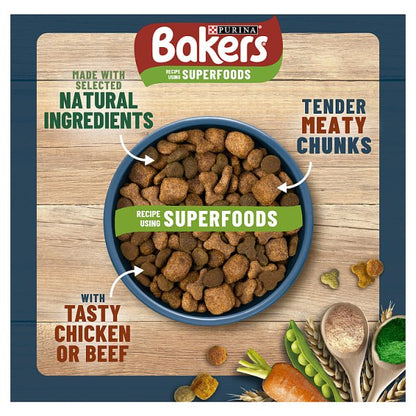 Bakers Superfoods Dry Dog Food for Small Dogs – Natural Beef & Chicken Recipes