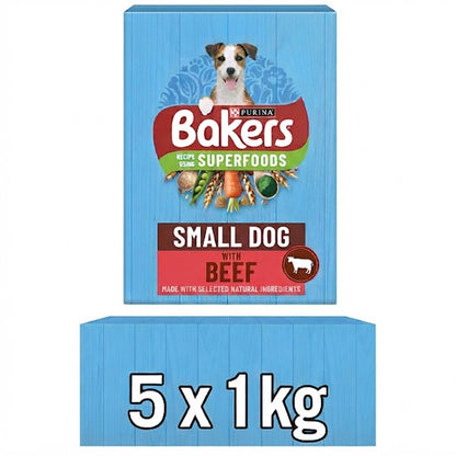 Bakers Superfoods Dry Dog Food for Small Dogs – Natural Beef & Chicken Recipes