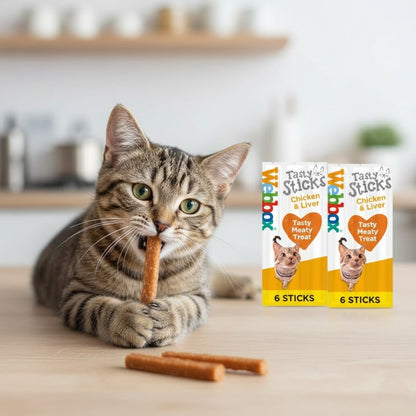 Webbox Tasty Sticks Dog & Cat Treats Multipack | Chicken, Beef, Chicken & Liver