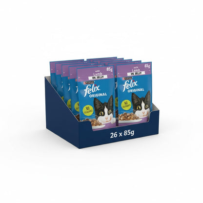 FELIX Original Wet Cat Food in Jelly – Chicken, Salmon & Lamb Flavors