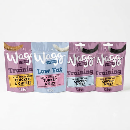 Wagg Dog Training & Low Fat Treats - Variety Pack (125g x 7)
