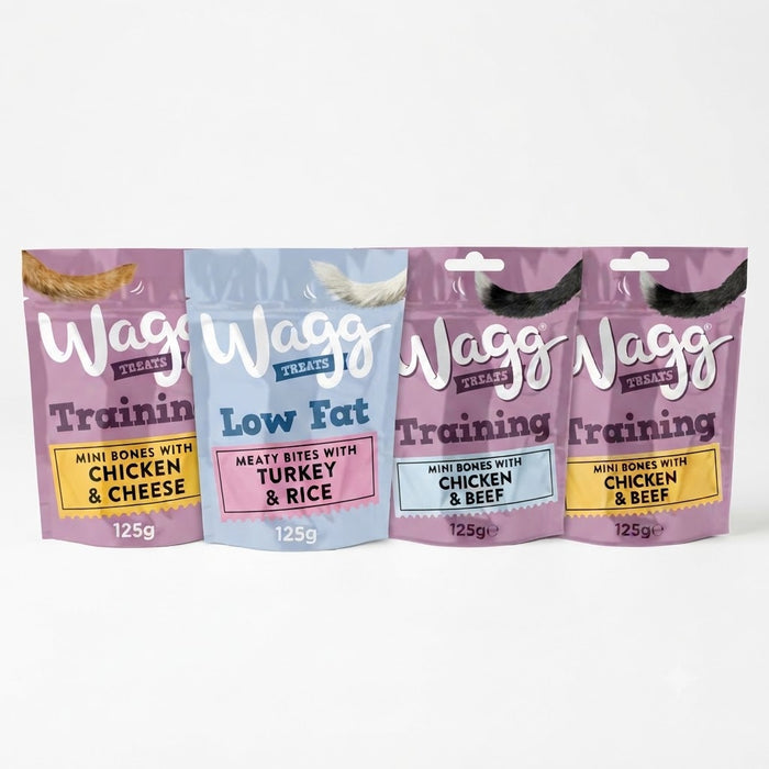 Wagg Dog Training & Low Fat Treats 125g x 7 | Chicken, Beef & Turkey