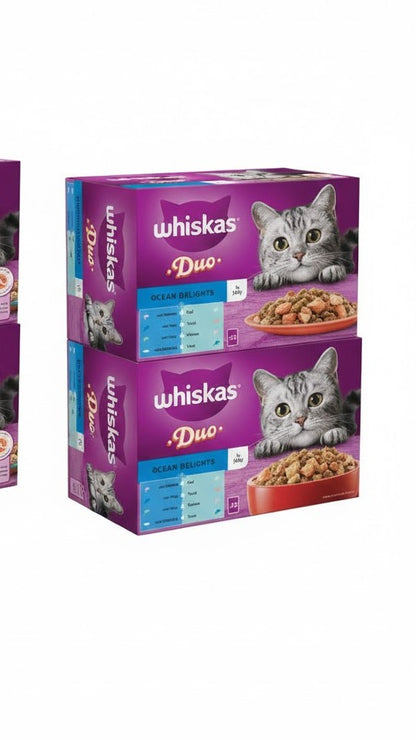 Whiskas 1+ Adult Wet Cat Food Pouches – 4 x 12 x 85g Multi-Pack