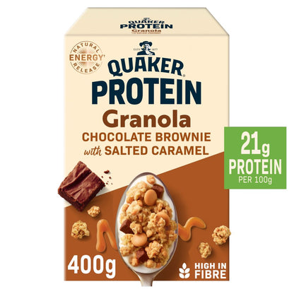 Quaker Protein Granola - High Protein Breakfast Cereal (6 x 400g Bulk Pack)