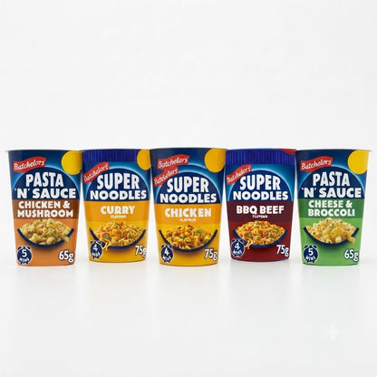 Batchelors Instant Pasta 'n' Sauce & Super Noodles Pots – Quick & Easy Snack Range