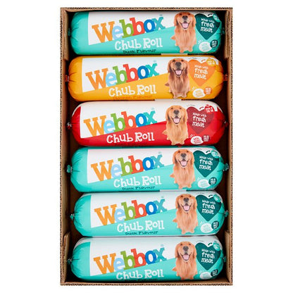 Webbox Dog Chub Roll Multipack & Flavours | Duck, Chicken, Beef | 720g