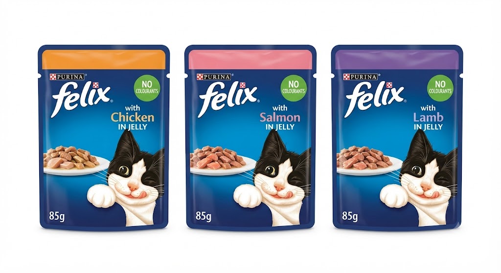 FELIX Original Wet Cat Food in Jelly – Chicken, Salmon & Lamb Flavors