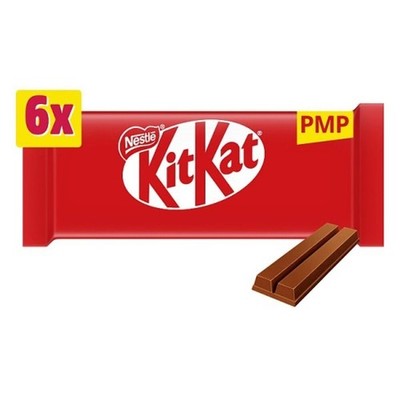 KitKat 2 Finger Milk Chocolate Biscuit Bar 6 Pack Multipack 124.2g x 20 Bulk Box