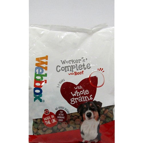 Webbox Complete Dry Dog Food - Beef or Chicken Recipe (Choose Size: 2kg or 15kg)