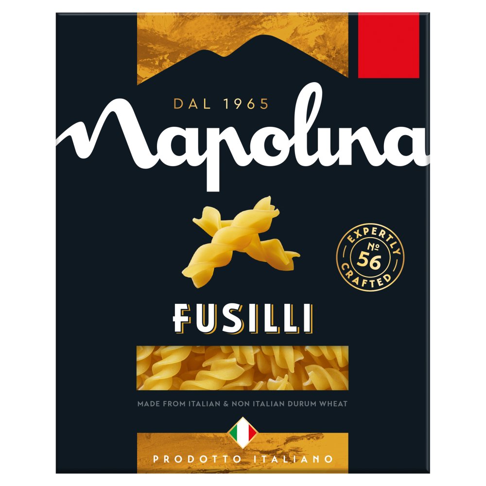 Napolina Italian Pasta – Fusilli, Spaghetti or Penne (400g x 6 Pack)