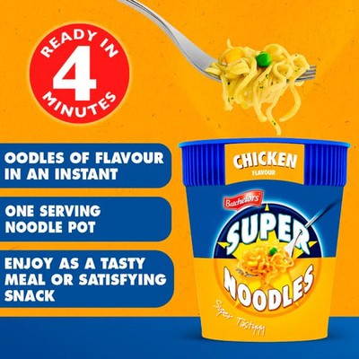 Batchelors Instant Pasta 'n' Sauce & Super Noodles Pots – Quick & Easy Snack Ra
