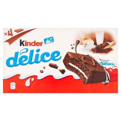 Kinder Delice Cocoa & Milk Snack Cakes 156g x 6 | Soft Sponge Bars