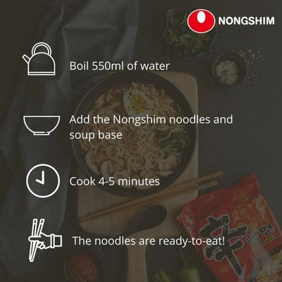Nongshim Soon Veggie Cup Noodle Soup - Vegan Instant Ramen