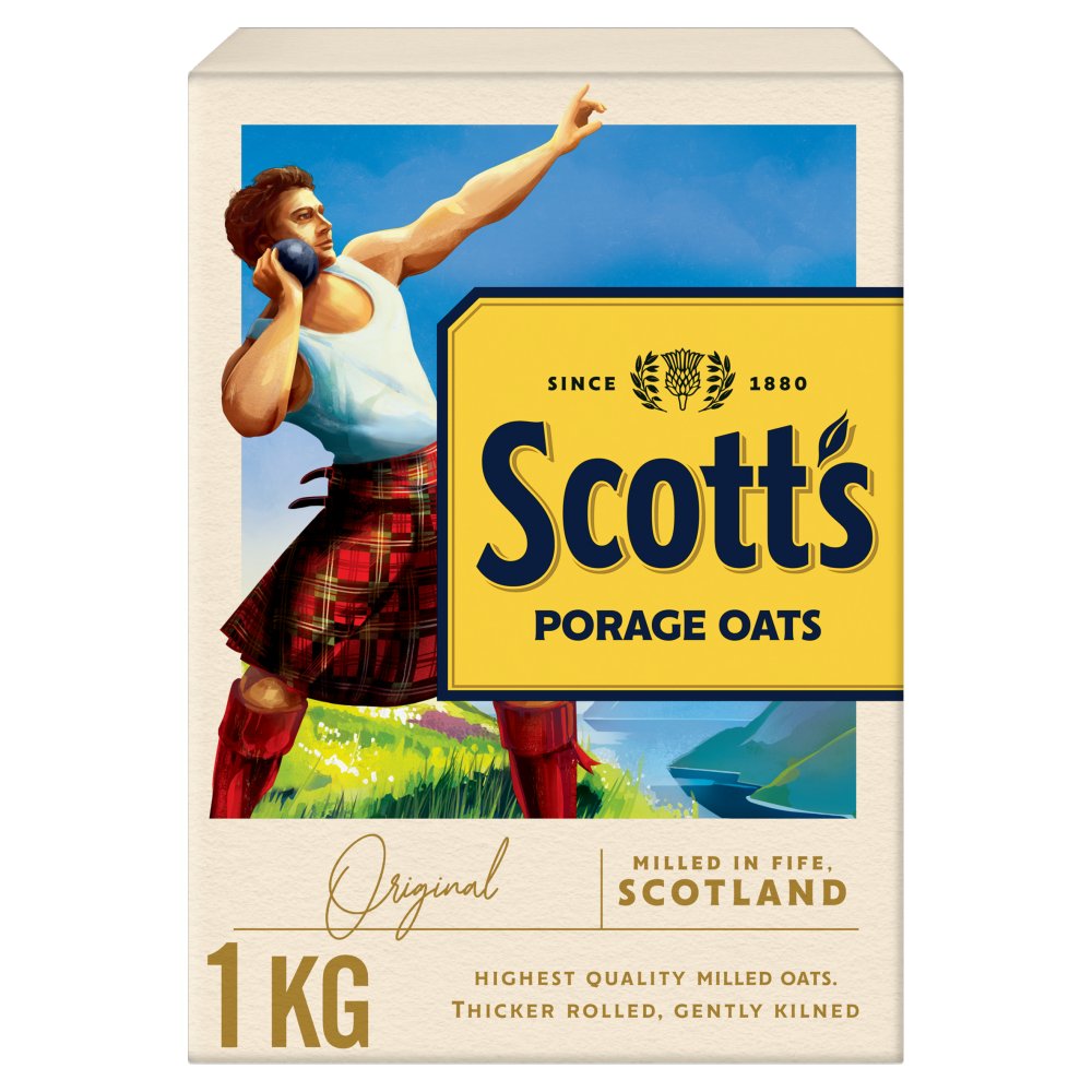 Scott’s Porage Original Porridge Oats - 1kg x 10 Pack (Bulk Value)