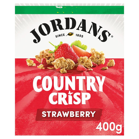 Jordans Country Crisp Strawberry - Crunchy Oat Clusters (6 x 400g Bulk Pack)