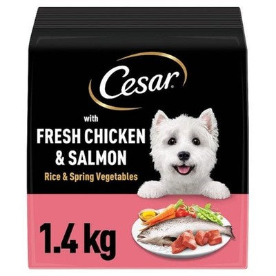CESAR Adult Dry Dog Food Chicken & Salmon with Rice 1.4kg x 5