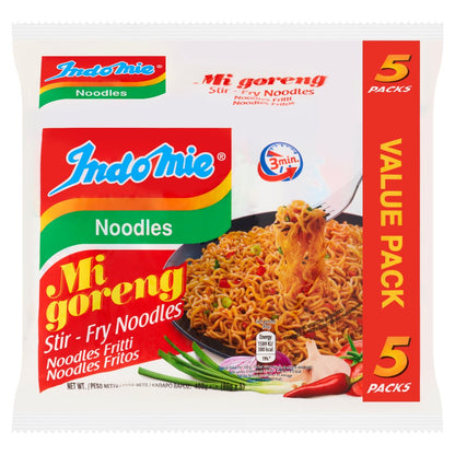 4 Pack Indomie Mi Goreng Stir-Fry Noodles 400g x 4 - Bulk Value Pack