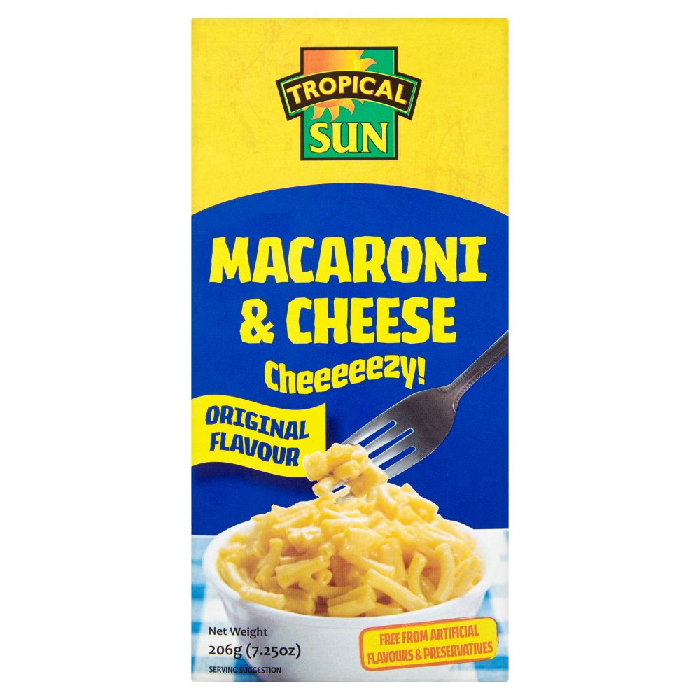 6 Pack Tropical Sun Macaroni & Cheese Original Flavour 206g x6 - Bulk Value Pack