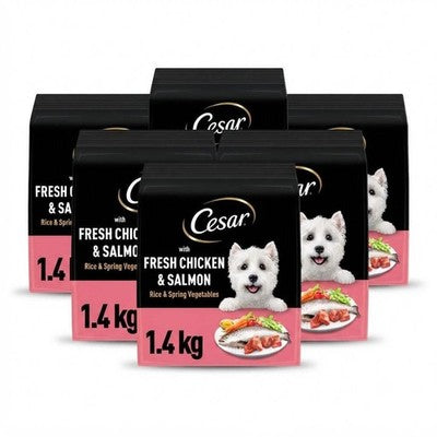 CESAR Adult Dry Dog Food Chicken & Salmon with Rice 1.4kg x 5